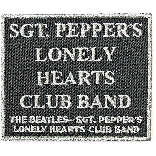The Beatles Standard Woven Patch: Sgt. Pepper's….Black - The Beatles - Merchandise -  - 5056170691864 - 