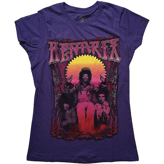 Cover for The Jimi Hendrix Experience · Jimi Hendrix Ladies T-Shirt: Karl Ferris Wheel (T-shirt) [size S] [Purple - Ladies edition]