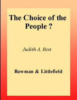 Cover for Judith A. Best · The Choice of the People: Debating the Electoral College (Buch) (2000)