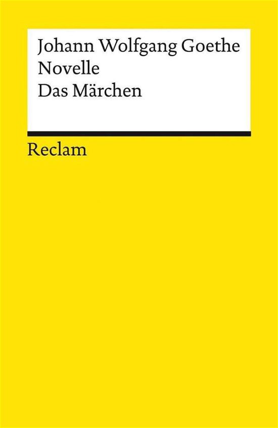 Cover for Goethe · Novelle. Das Märchen (Bok)