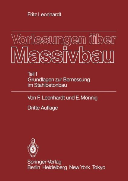Cover for Fritz Leonhardt · Leonhardt, F. Grundlagen Zur Bemessung Im Stahlbetonbau (Paperback Book) [German, 3., Völlig Neubearb. U. Erw. Aufl. 1984 edition] (1984)
