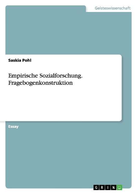 Cover for Pohl · Empirische Sozialforschung (Buch) [German edition] (2008)