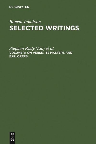 Cover for R. Jakobson · Selected Writings.05 (Book) [0002- edition] (1979)