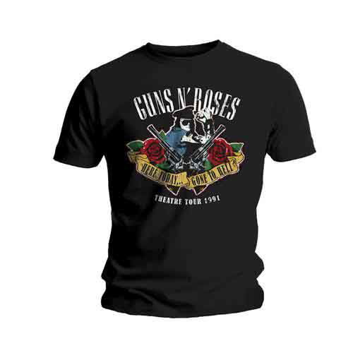 Guns N' Roses Unisex T-Shirt: Here Today & Gone To Hell (Black) - Guns N' Roses - Produtos - ROFF - 5023209145865 - 14 de janeiro de 2015