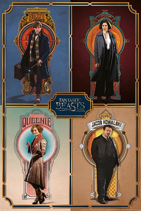 Fantastic Beasts - Framed Cast (Poster Maxi 61X91,5 Cm) - Fantastic Beasts - Merchandise - Pyramid Posters - 5050574339865 - 