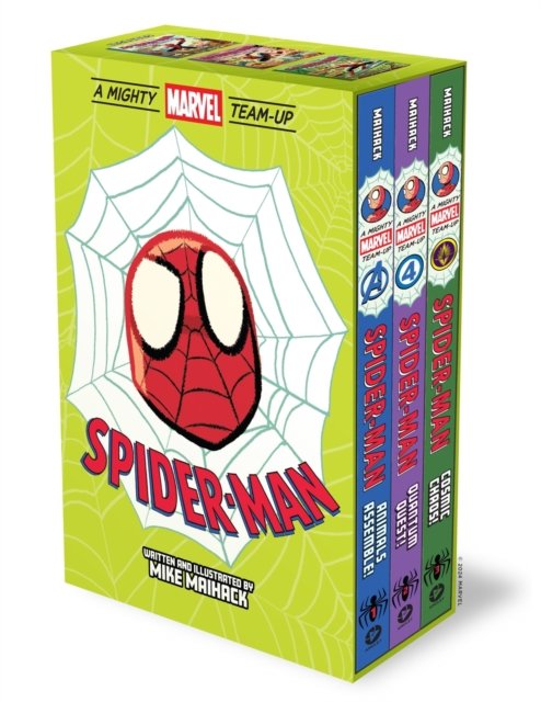 Cover for Mike Maihack · Spider-Man: A Mighty Marvel Team-Up 3-Book Box Set: 3 Original Graphic Novels: Animals Assemble!, Quantum Quest!, Cosmic Chaos! - A Mighty Marvel Team-Up (N/A) (2024)