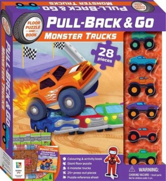 Cover for Hinkler Pty Ltd · Pull-back-and-go Kit Monster Trucks - Pull-back-and-go (Book) (2022)
