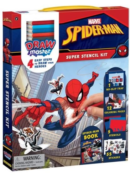 Cover for Marine Guion · Drawmaster Marvel Spider-Man : Super Stencil Kit (Book) (2019)