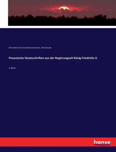 Cover for Koser · Preussische Staatsschriften aus d (Bog) (2021)