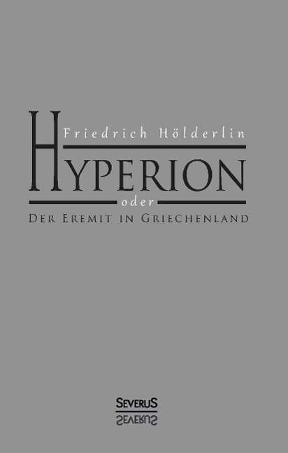 Cover for Hölderlin · Hyperion (Book)