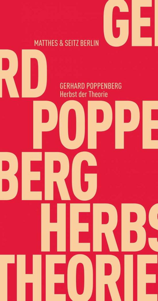 Cover for Poppenberg · Herbst der Theorie (Book)