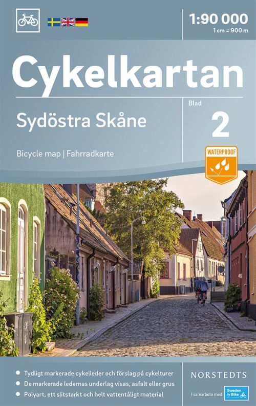 Cykelkartan: Sydöstra Skåne - Norstedts - Książki - Norstedts - 9789113083865 - 30 kwietnia 2018