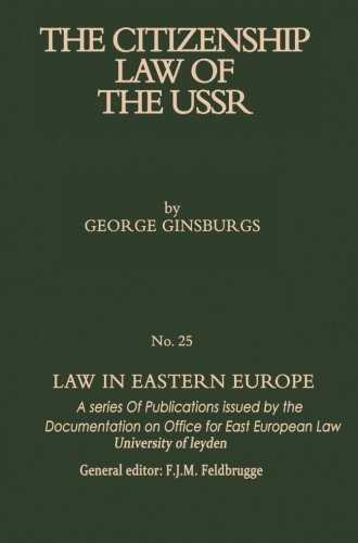 George Ginsburgs · The Citizenship Law of the USSR - Law in Eastern Europe (Paperback Bog) [Softcover reprint of the original 1st ed. 1983 edition] (2012)