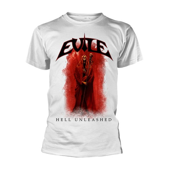 Cover for Evile · Hell Unleashed (White) (T-shirt) [size S] [White edition] (2021)