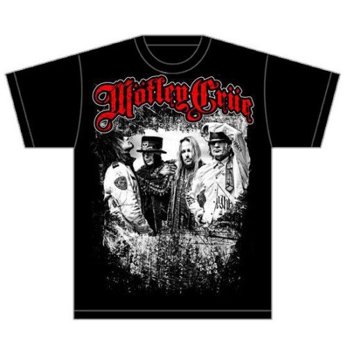 Motley Crue Unisex T-Shirt: Greatest Hits Band Shot - Mötley Crüe - Mercancía - Global - Apparel - 5055295371866 - 