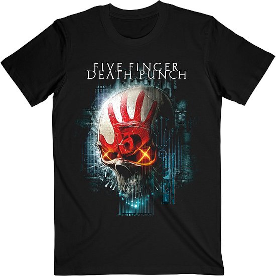 Five Finger Death Punch Unisex T-Shirt: Interface Skull - Five Finger Death Punch - Marchandise -  - 5056368672866 - 