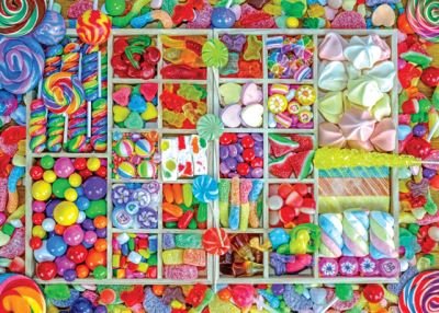 Cover for Peter Pauper Press · Candy Party 1000 Piece Jigsaw Puzzle (Hardcover Book) (2021)