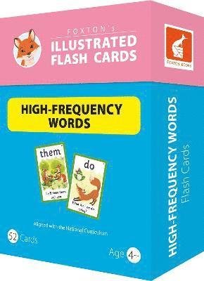 Cover for Foxton Books · Illustrated High-Frequency Words Flash Cards for Reception, Year 1 and Year 2 - Perfect for Home Learning - with 100 Colourful Illustrations - Foxton's Illustrated Flash Cards (Flashkort) (2021)
