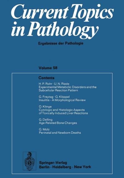 Cover for Ekkehard Grundmann · Current Topics in Pathology 58 - Current Topics in Pathology (Pocketbok) [Softcover reprint of the original 1st ed. 1973 edition] (2011)