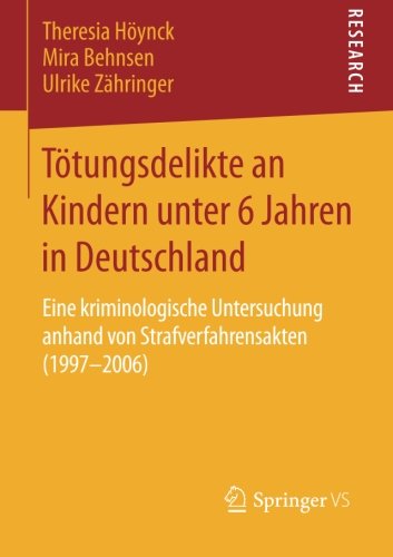Cover for Theresia Hoynck · Toetungsdelikte an Kindern Unter 6 Jahren in Deutschland: Eine Kriminologische Untersuchung Anhand Von Strafverfahrensakten (1997-2006) (Paperback Book) [2015 edition] (2014)