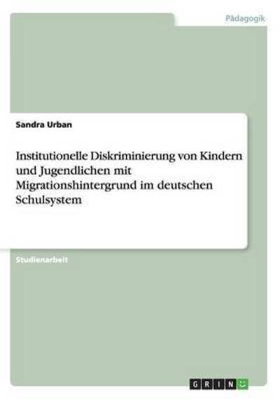 Cover for Urban · Institutionelle Diskriminierung v (Book) (2016)