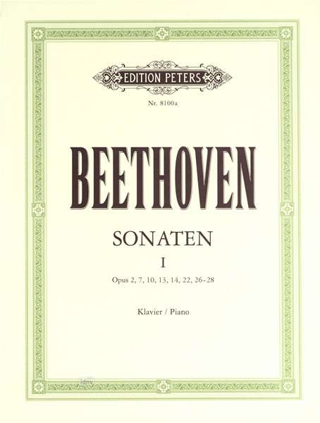 Cover for Ludwig Va Beethoven · Piano Sonatas Vol. 1: Nos. 1-15: Opp. 2, 7, 10, 13, 14, 22, 26-28 (Partitur) (2001)