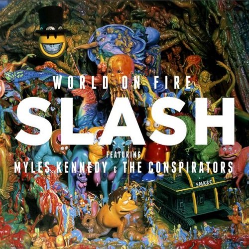 Cover for Slash · World on Fire (LP) [Red vinyl edition] (2014)