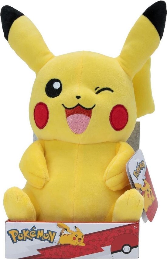 Cover for Pokemon  12 Plush  Pikachu Plush · Pokémon Plüschfigur Pikachu Winking 30 cm (Legetøj) (2023)