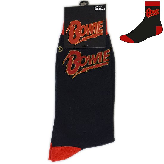 Cover for David Bowie · David Bowie Unisex Ankle Socks: Logo (UK Size 7 - 11) (CLOTHES) [size M] [Black - Unisex edition]