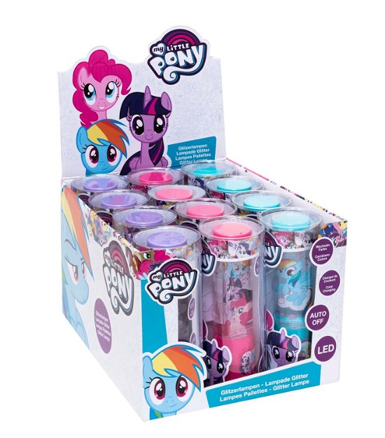 My Little Pony - Lampade Glitter Con Led In Confezione Tubolare Trasparente (assortimento) - My Little Pony - Merchandise - Joy Toy - 8058150657867 - 