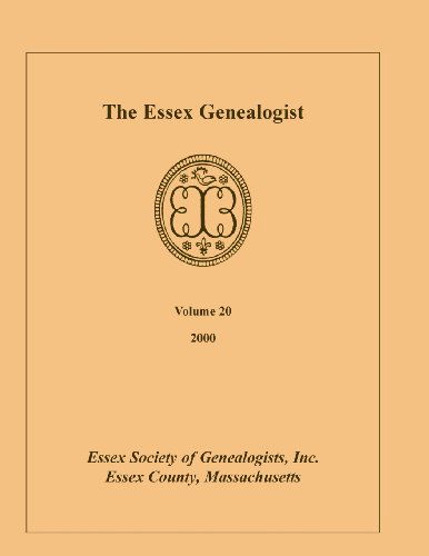 Cover for Inc Essex Society of Genealogists · The Essex Genealogist, Vol. 20, 2000 (Paperback Book) (2013)