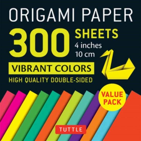 Origami Paper 300 sheets Vibrant Colors 4" (10 cm): Tuttle Origami Paper: Double-Sided Origami Sheets Printed with 12 Different Designs - Tuttle Studio - Böcker - Tuttle Publishing - 9780804856867 - 29 augusti 2023