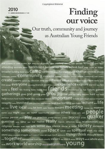 Cover for Australian Young Friends · Finding Our Voice: Backhouse Lecture 2010 (Paperback Book) (2010)