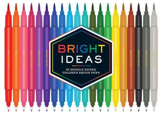 Bright Ideas: 20 Double-Ended Colored Brush Pens - Bright Ideas - Chronicle Books - Produtos - Chronicle Books - 9781452162867 - 26 de junho de 2017