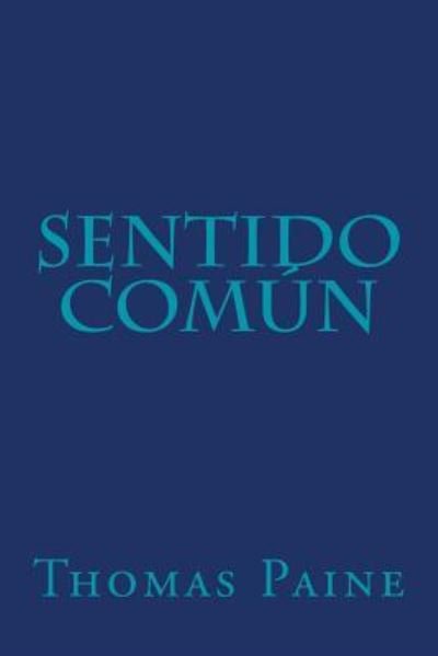 Cover for Thomas Paine · Sentido comun (Pocketbok) (2017)