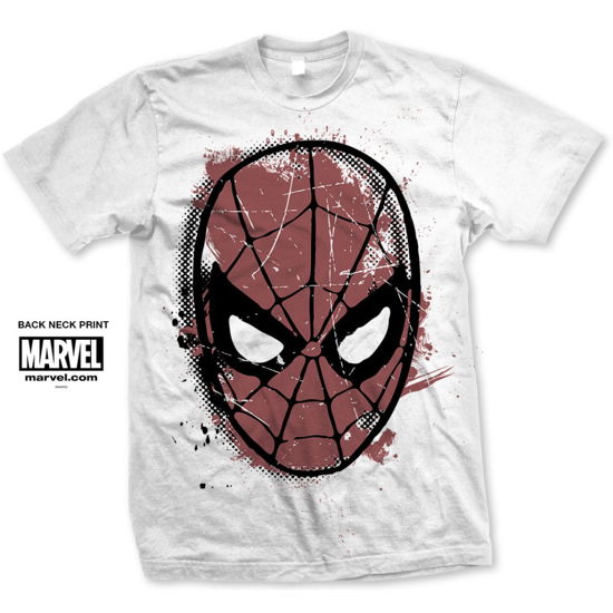 Cover for Marvel Comics · Marvel: Spidey Big Head Distressed Bianco (T-Shirt Unisex Tg. S) (N/A) [size S] [White - Unisex edition]