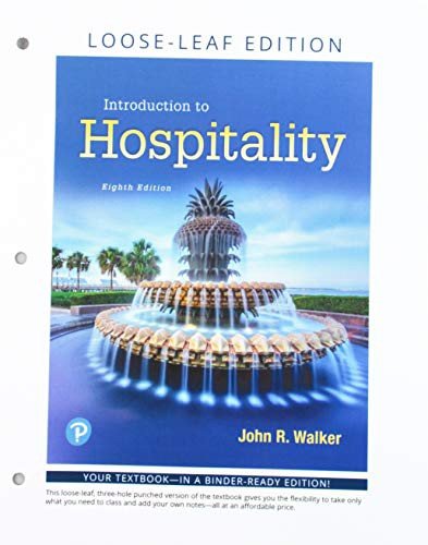 Cover for John Walker · Introduction to Hospitality, Loose-Leaf Edition (Løsblad) (2019)