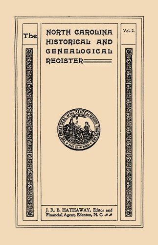 Cover for James Robert Bent Hathaway · The North Carolina Historical and Genealogical Register. Eleven Numbers Bound in Three Volumes. Volume Two (Paperback Book) (2010)