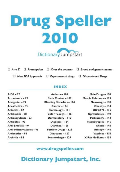 Cover for Inc Dictionary Jumpstart · Drug Speller (Paperback Book) (2010)