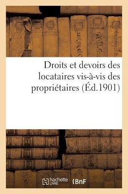 Cover for Guillou · Droits Et Devoirs Des Locataires Vis-A-VIS Des Proprietaires (Paperback Book) (2017)