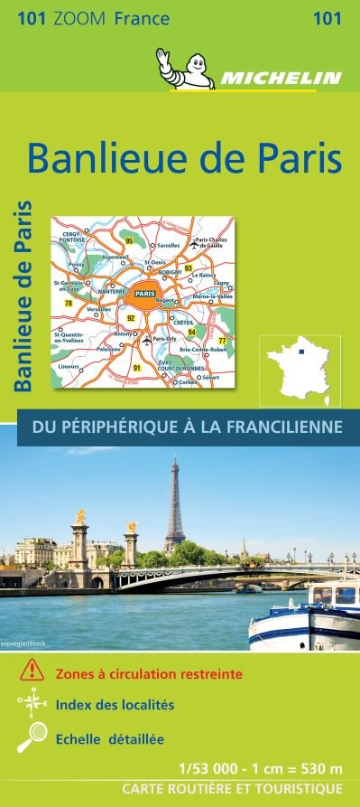 Cover for Michelin · BANLIEUE DE PARIS 2021 (Outskirts of Paris) - Michelin Zoom Map 101: Map - Michelin Zoom Maps (Kartor) (2021)