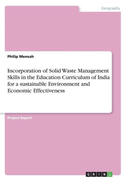 Cover for Mensah · Incorporation of Solid Waste Man (Book)