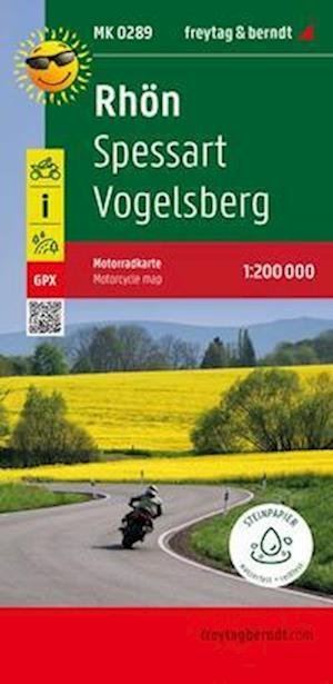 Cover for Rhoen - Spessart - Vogelsberg, motorcycle map 1:200,000, freytag &amp; berndt (Map) (2023)