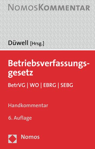 Cover for Franz Josef Duwell · Betriebsverfassungsgesetz (Hardcover Book) (2022)