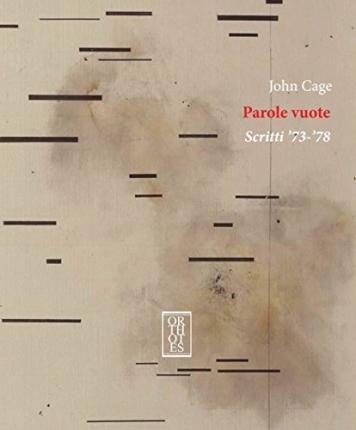 Cover for John Cage · Parole Vuote. Scritti '73-'78 (Buch)