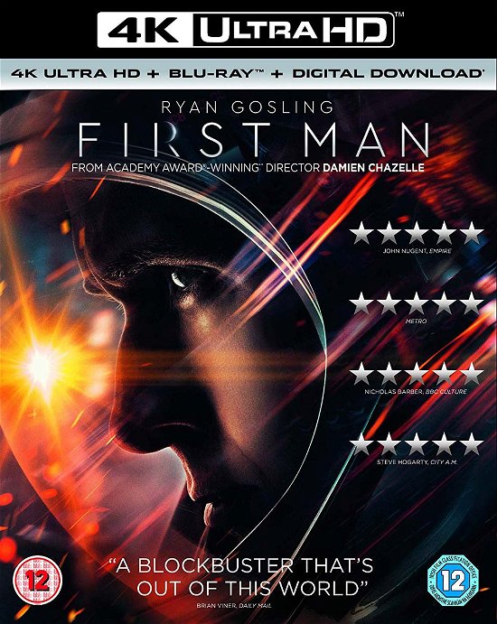 Cover for First Man (4k Blu-ray) · First Man (4K UHD Blu-ray) (2019)