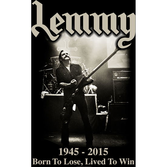 Lemmy Textile Poster: Lived to Win - Lemmy - Marchandise -  - 5055339777869 - 