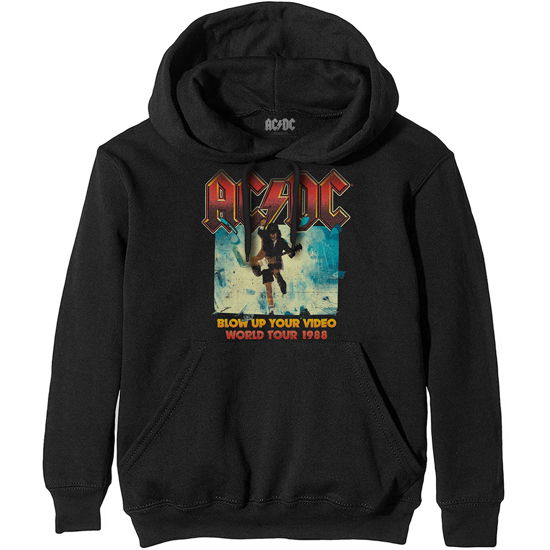 AC/DC Unisex Pullover Hoodie: Blow Up Your Video (Black) - AC/DC - Fanituote -  - 5056368613869 - keskiviikko 31. toukokuuta 2023