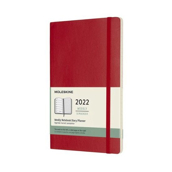 Cover for Moleskine 2022 12-Month Weekly Large Softcover Notebook: Scarlet Red (Taschenbuch) (2021)