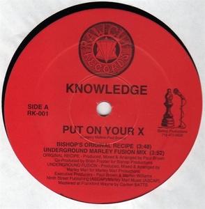 Cover for Knowledge · Put on Your X (LP) (1992)